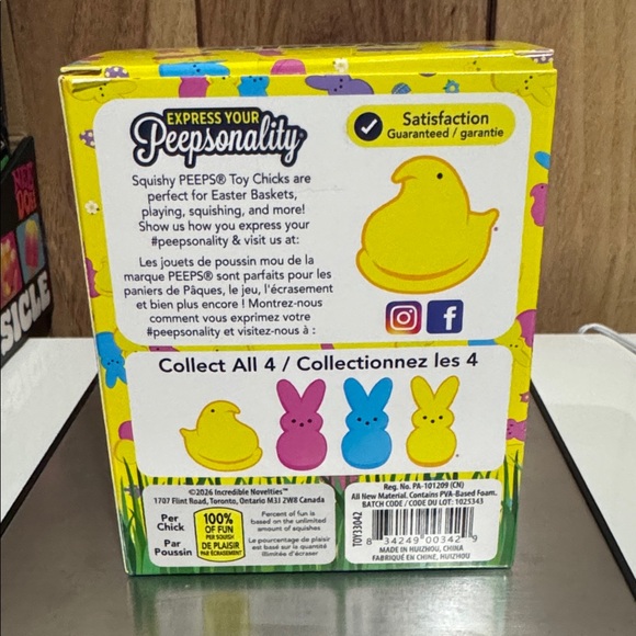 PEEPS Yellow PEEP Chick Squishy Sensory Fidget Toy Fast Ship - Picture 2 of 2